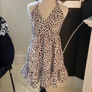 White polka dot dress